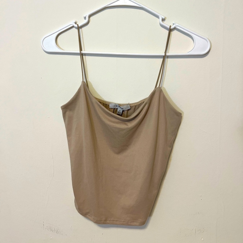 Cropped Tan Tank Top